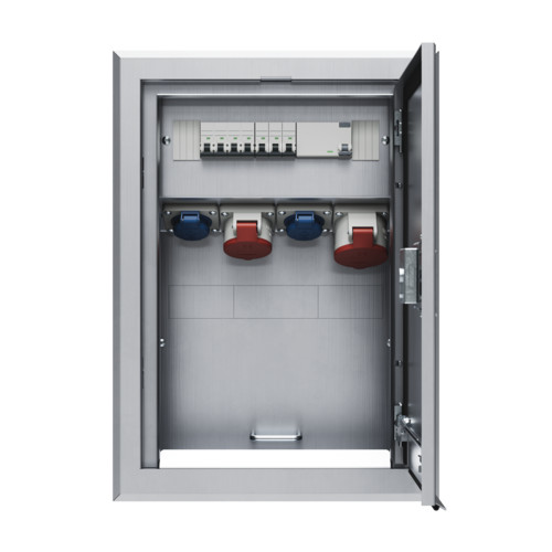 MENNEKES 84374 Rozsdamentes acél beépíthető ipari dugaszoló kiselosztó tokozat IP43