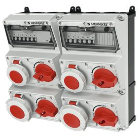   MENNEKES 900005 AMAXX falonkívüli ipari DUO reteszkapcsolt dugaszoló kiselosztó tokozat IP67