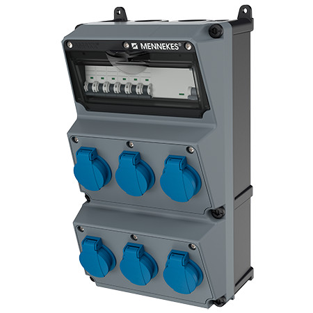 MENNEKES 930026 AMAXX vegyszerálló falonkívüli ipari dugaszoló kiselosztó tokozat IP44