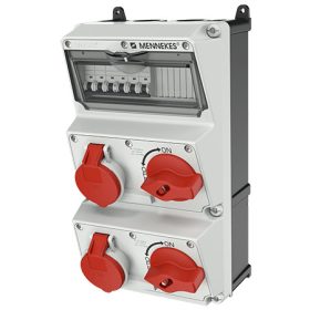   MENNEKES 930031 AMAXX falonkívüli ipari DUO reteszkapcsolt dugaszoló kiselosztó tokozat IP44