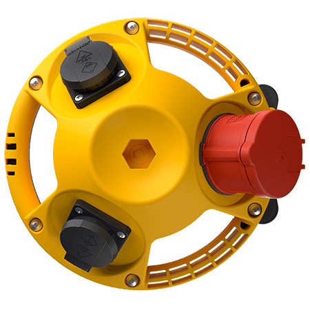 MENNEKES 94350GE 3KRAFT függeszthető ipari dugaszoló kiselosztó tokozat IP44 - sárga