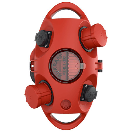 MENNEKES 94552RO AirKRAFT függeszthető ipari dugaszoló kiselosztó tokozat IP44 - piros