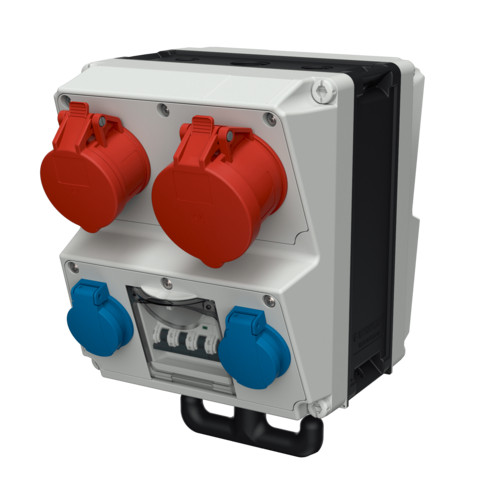 MENNEKES 970001 AMAXX függeszthető ipari dugaszoló kiselosztó tokozat IP44 - világosszürke
