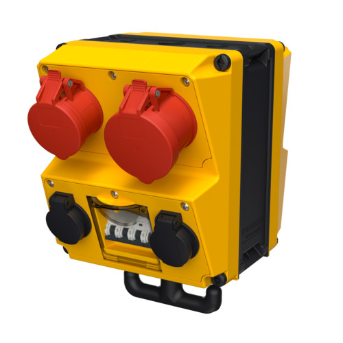 MENNEKES 970001GE AMAXX függeszthető ipari dugaszoló kiselosztó tokozat IP44 - sárga