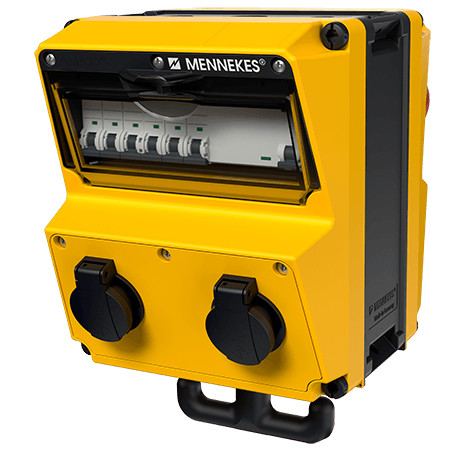 MENNEKES 970004GE AMAXX függeszthető ipari dugaszoló kiselosztó tokozat IP44 - sárga