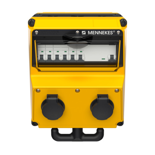 MENNEKES 970004GE AMAXX függeszthető ipari dugaszoló kiselosztó tokozat IP44 - sárga