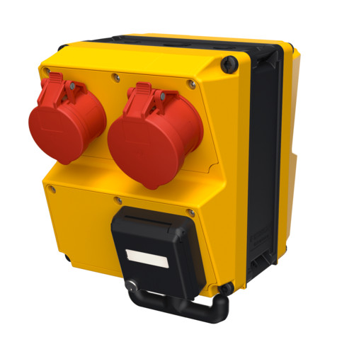 MENNEKES 970005GE AMAXX függeszthető ipari dugaszoló kiselosztó tokozat IP44 - sárga