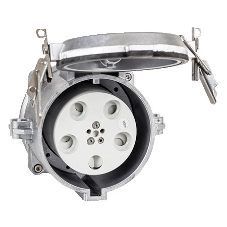 MENNEKES R&S 75136 panelba építhető ipari aljzat 400A 5p 400V 6h IP67