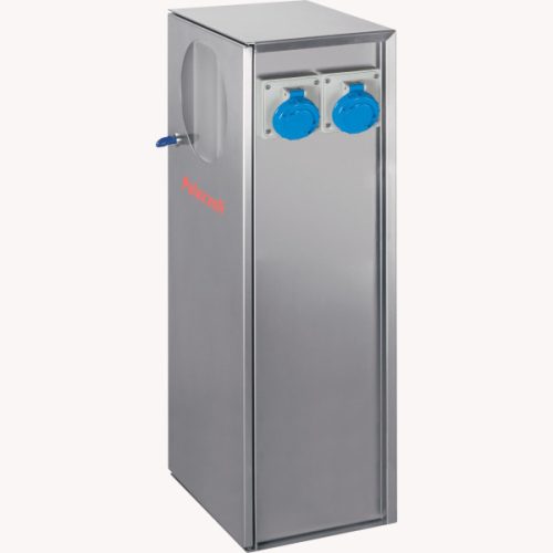 PALAZZOLI 576401 B-SMART rozsdamentes acél kikötői energia- és vízvételező oszlop lámpával - IP56