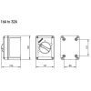 Palazzoli 208162 Palazzoli CAM-SZ 2 pólusú falonkívüli tűzvédelmi leválasztó főkapcsoló 16A 2p 500V IP65