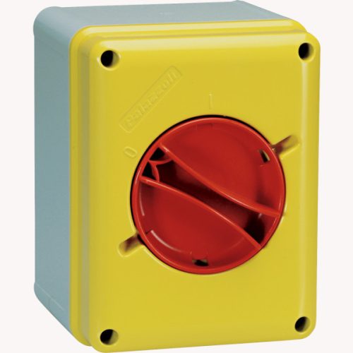 Palazzoli 208254 Palazzoli CAM-SZ 4 pólusú falonkívüli tűzvédelmi leválasztó főkapcsoló 25A 4p 500V IP65