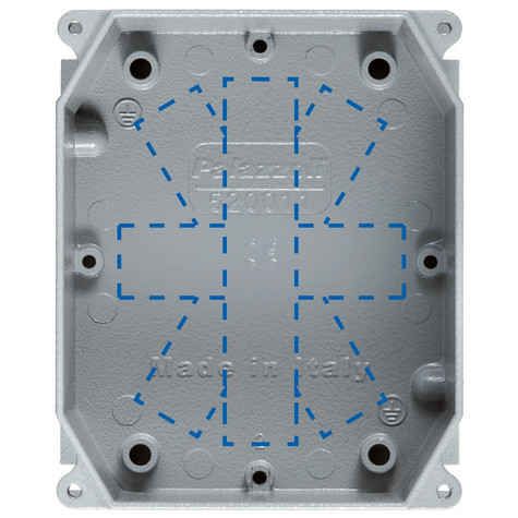 Palazzoli 520012 UNIBOX UNI B12 - 141×166×64 mm - festett alumínium elágazó és kötődoboz IP66/IP67