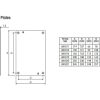 Palazzoli 522020 UNIBOX B20 - 250×210×1,5 mm - horganyzott acél szerelőlap
