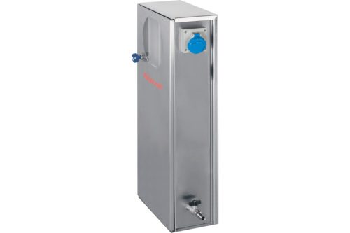 PALAZZOLI 576100 B-SMART rozsdamentes acél kikötői energia- és vízvételező oszlop lámpával - IP56