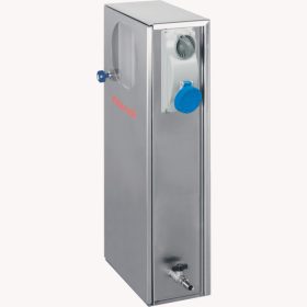   PALAZZOLI 576111 B-SMART rozsdamentes acél kikötői energia- és vízvételező oszlop lámpával - IP56