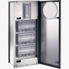   PALAZZOLI 576800 B-SMART rozsdamentes acél kikötői 3×12-es elosztó torony lámpával - IP56