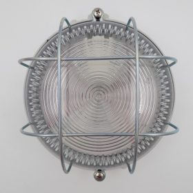   Palazzoli 830072 RINO 75W kerek alumínium hajólámpa E27 porcelán foglalattal és fém védőráccsal IP66