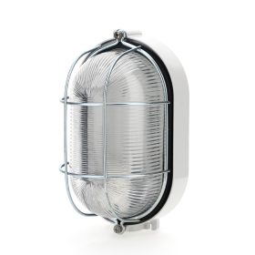   Palazzoli 831072 RINO 60W óvális alumínium hajólámpa E27 porcelán foglalattal és fém védőráccsal IP66