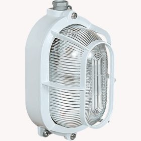   Palazzoli 831275 RINO 100W ovális alumínium hajólámpa E27 porcelán foglalattal és masszív fém védőráccsal IP66