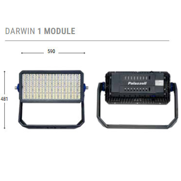 Palazzoli 835114DA DARWIN SOROZATÚ REFLEKTOR 1 MODULOS DALI 400W 4K 50 ASZIMMETRIKUS KESKENY SUGARÚ