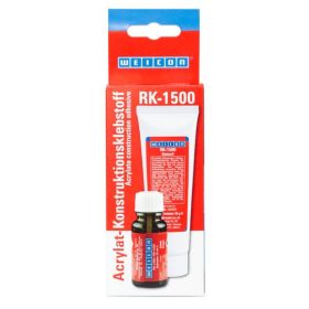   Weicon RK-1500 - 2 komponensű szerkezeti akril ragasztó folyadék+aktivátor készlet - 60g - sárgás átlátszó