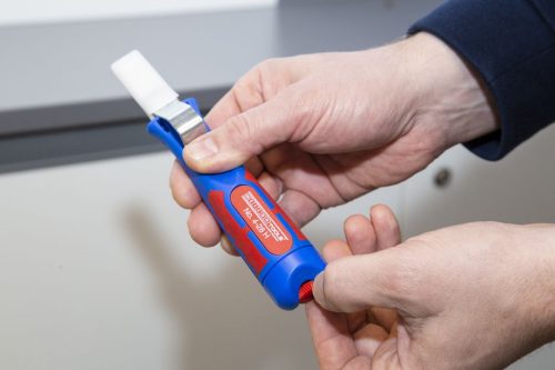 WeiconTOOLS 10012844 No. 4 - 28 H kábelcsupaszoló szerszám Ø 8-28 mm kábelekhez, horgos késsel és cserélhető pengével