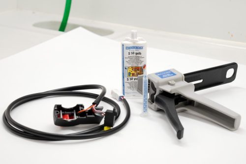 Weicon Easy-Mix S50 Yellow - jól látható, gyorsan kötő, jól tapadó, ütésálló, 2k epoxi ragasztó - 50 ml - élénksárga