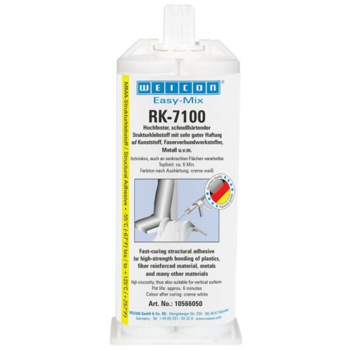 Weicon Easy-Mix RK-7100 - gyorsan kötő, nagyon erős szerkezeti akril ragasztó - 50 ml - krémfehér