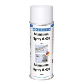   Weicon Alumínium Spray A-400 - hőálló, vegyszerálló és időjárásálló korrózióvédő bevonat - 400 ml - fényes aluszürke