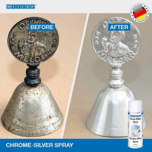 Weicon Chrome-Silver Spray - fényes króm ezüst fémtartalmú felület bevonat - 400 ml - fényesszürke 