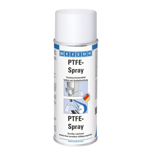 Weicon PTFE Spray - zsírmentes, száraz kenőanyag kiváló csúszóképességet biztosít - 400 ml - fehér
