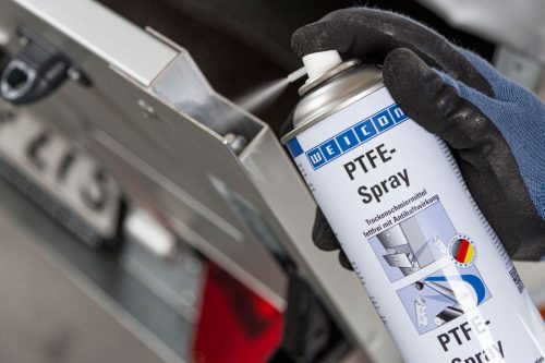 Weicon PTFE Spray - zsírmentes, száraz kenőanyag kiváló csúszóképességet biztosít - 400 ml - fehér