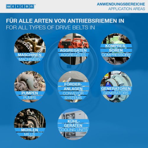 Weicon Belt Dressing Spray - hajtásszíj-ápoló és csúszásgátló spray - 400 ml - átlátszó