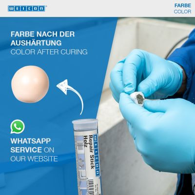 Weicon Repair Stick Wood - ásványi anyag töltetű kétkomponensű javítógyurma 28g - fa alkatrészek tartós javítására