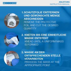 Weicon Repair Stick Aluminium - ALUMÍNIUM töltetű kétkomponensű javítógyurma 57g - nem korrodáló