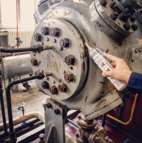 Weicon Black-Seal rugalmas ipari ragasztó- és tömítőanyag olajos és zsíros területekre 200 ml - FEKETE