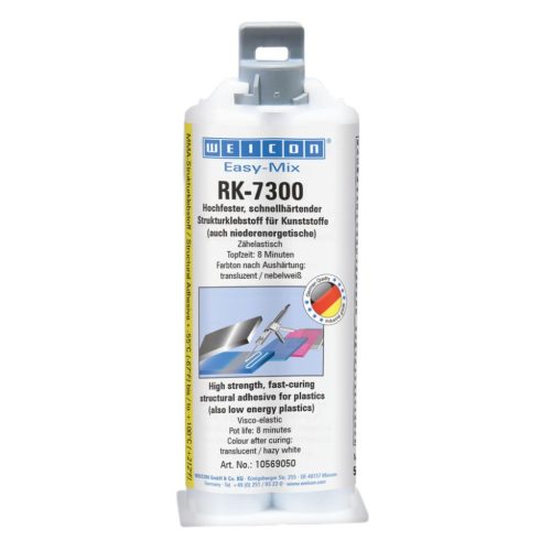 Weicon Easy-Mix RK-7300 - gyorsan kötő, oldószer mentes szerkezeti akril ragasztó - 50 ml - áttetsző