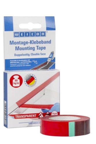 Weicon Mounting Tape - üvegtiszta UV-álló kétoldalas rögzítőszalag - 3 méter - átlátszó