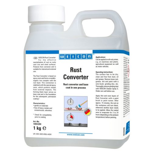Weicon Rust Converter Liquid - rozsdaátalakító és alapozó folyadék - 1 kg - sötétbarna