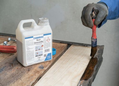 Weicon Rust Converter Liquid - rozsdaátalakító és alapozó folyadék - 1 kg - sötétbarna