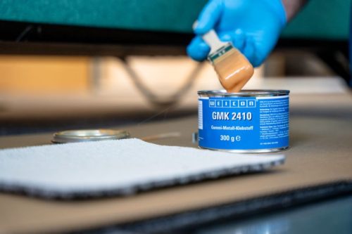 Weicon GMK 2410 nagy szilárdságú, rugalmas és gyorsan kötődő 1-komponensű gumi-fém ragasztó 300g