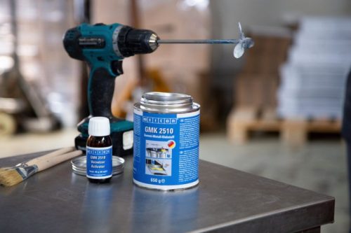 Weicon GMK 2510 erős, tartósan rugalmas 2-komponensű gumi-fém ragasztó dinamikus terhelésnek kitett felületekhez 690g