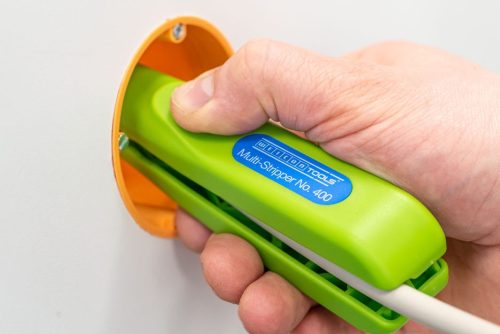 Weicon GREEN LINE No. 400 multifunkcionális kábel csupaszoló és vezeték blankoló szerszám hosszanti hasítópengével, oldalcsípővel