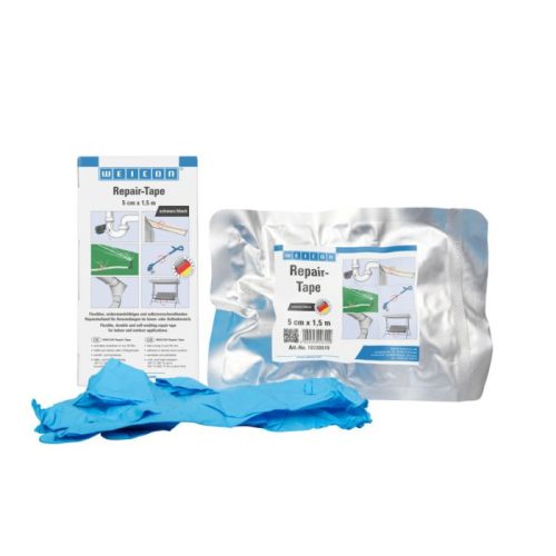 Weicon Repair-Tape - vízre aktiválódó üvegszál erősített önvulkanizáló javítószalag -  1.5 m x 5 cm - fekete