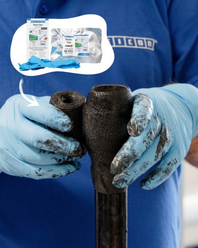 Weicon Repair-Tape - vízre aktiválódó üvegszál erősített önvulkanizáló javítószalag -  5 cm x 3,5 m - fekete