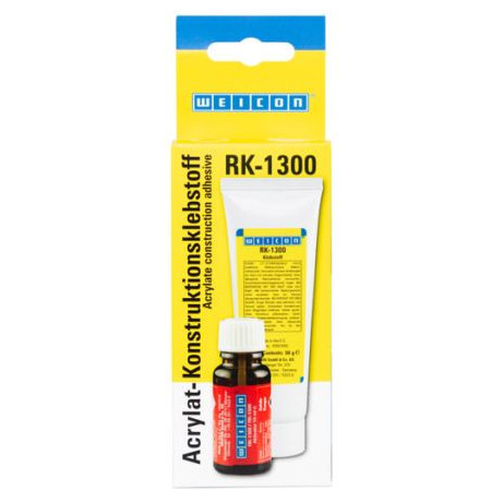 Weicon RK-1300 - 2 komponensű szerkezeti akril ragasztó paszta+aktivátor készlet - 60g - opálos bézs