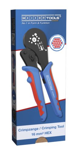 Weicon HEX-CRIMP hatlapú érvéghüvely-prés szerszám 0,5–16 mm²