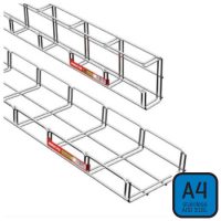 Rozsdamentes acél (A4) rácsos kábeltálcák